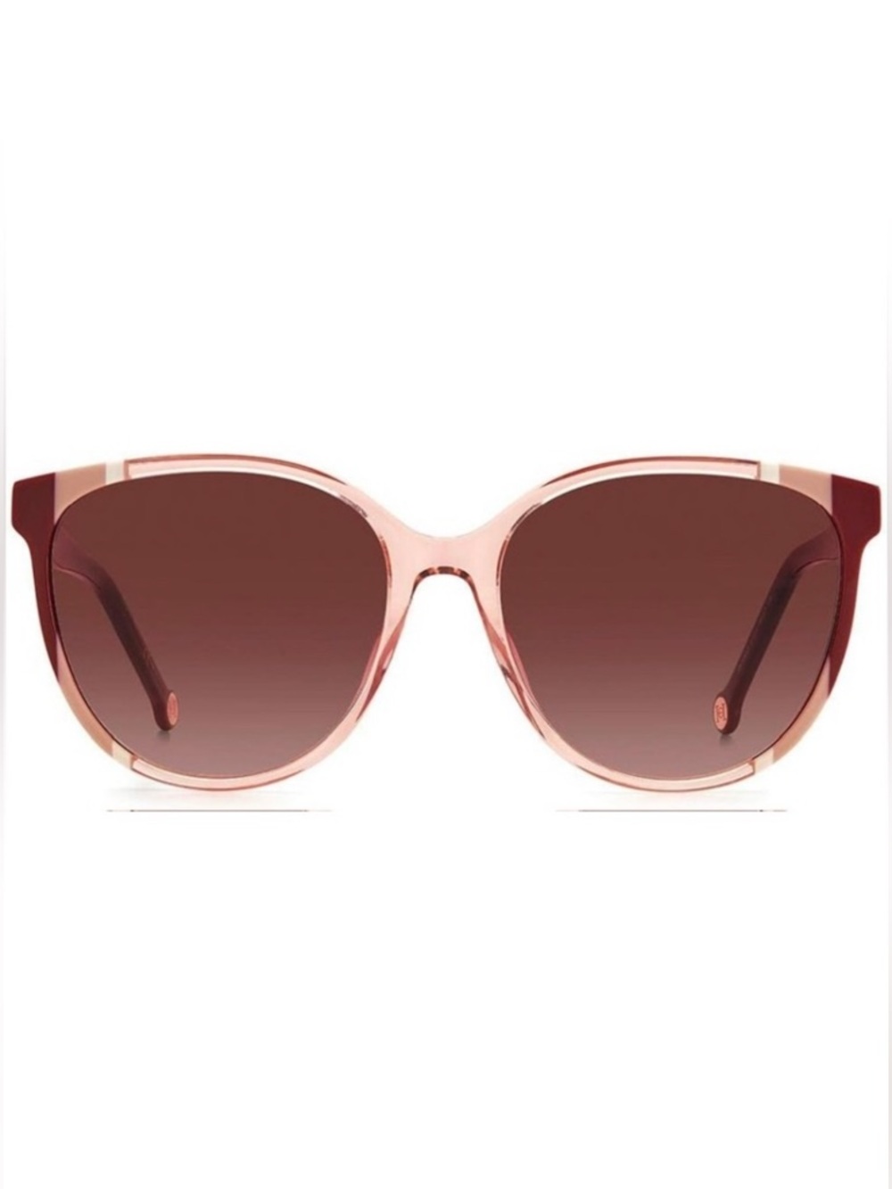 CAROLINA HERRERA NWOT Shaded Cat Eye Sunglasses in Burgundy Beige